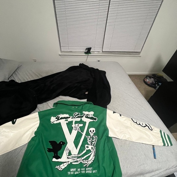 Louis Vuitton Other - Louis Vuitton Varsity Leather Jacket Green